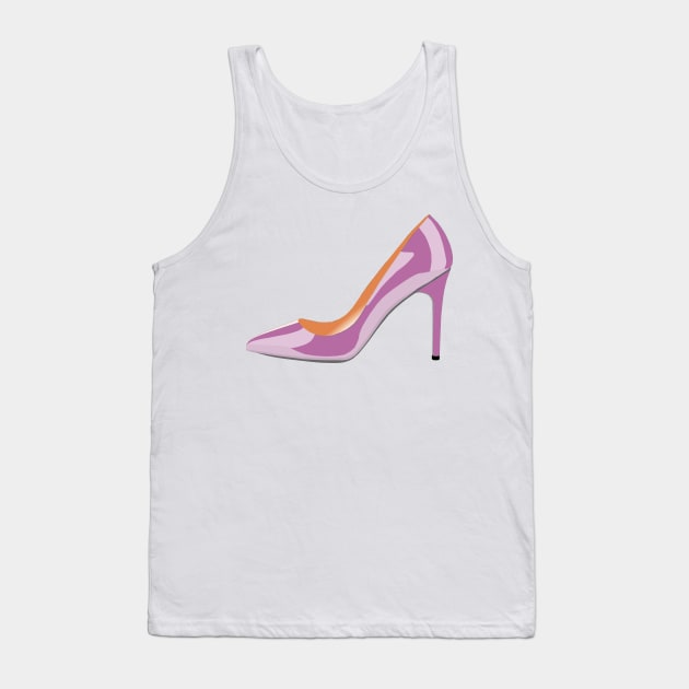 High Heeled Shoe in Bodacious Pink Tank Top by DavidASmith